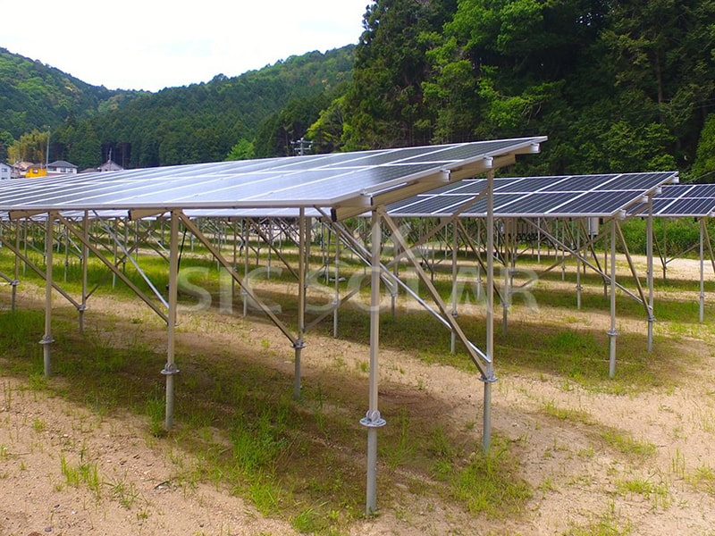100KW Solar Panel Ground Mount Rack In Japan