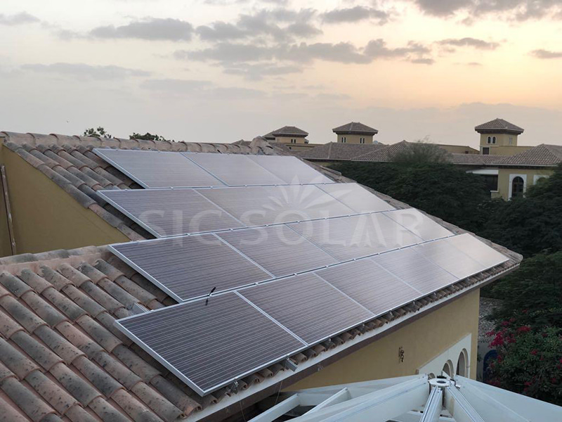 10KW Ceramic Tile Roof Solar Brackets In Netherlands