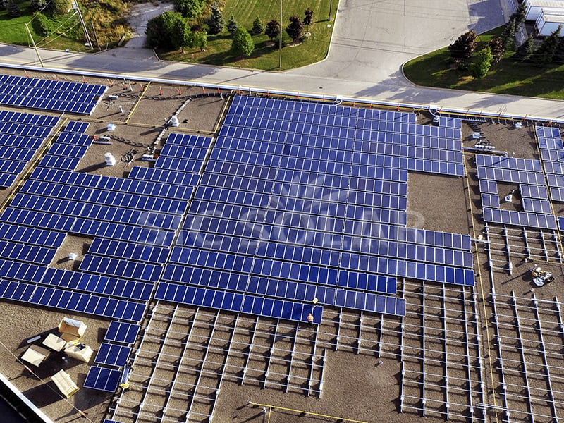 800KW Mounting Solar Panels On Flat Roof In Canada