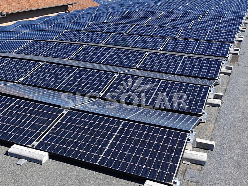 500KW Solar Panel Racks For Flat Roofs In Netherlands