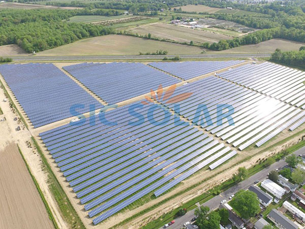 10MW aluminum solar ground mounting system in Thailand