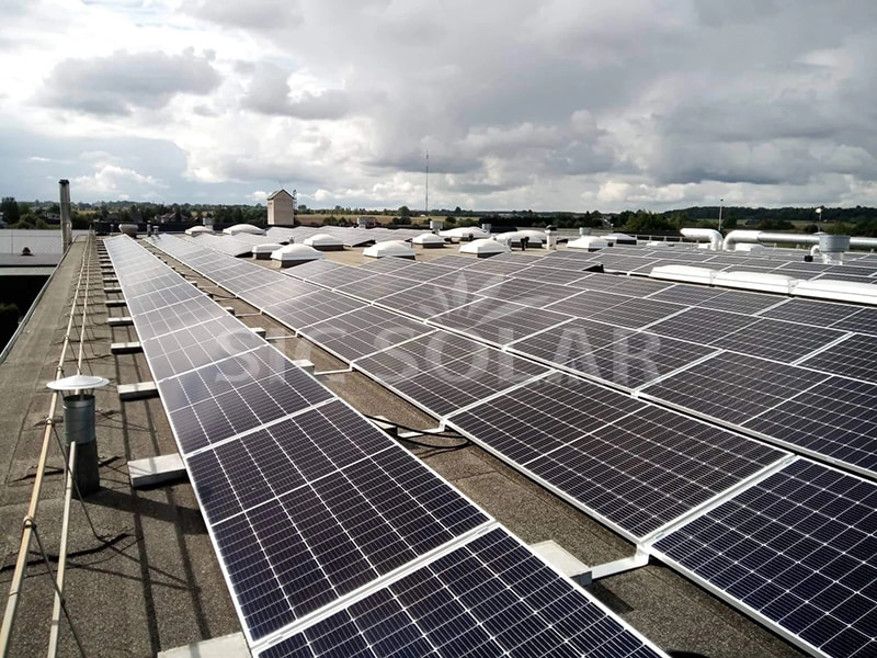 300KW Solar Mounting System Flat Roof In Denmark