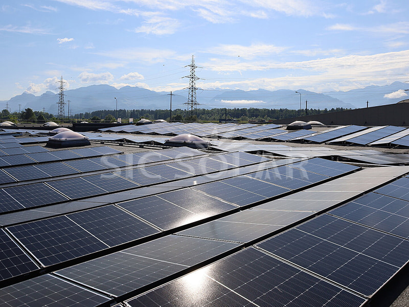 2MW Flat Roof Ballast Solar Panel Mounting In Austria