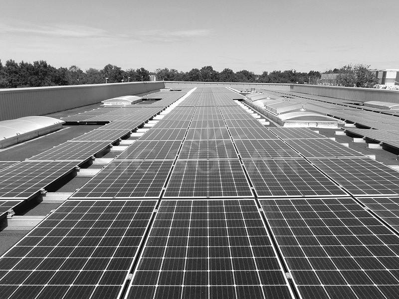 50KW Solar flat roof mounting bracket system in United Arab Emirates
