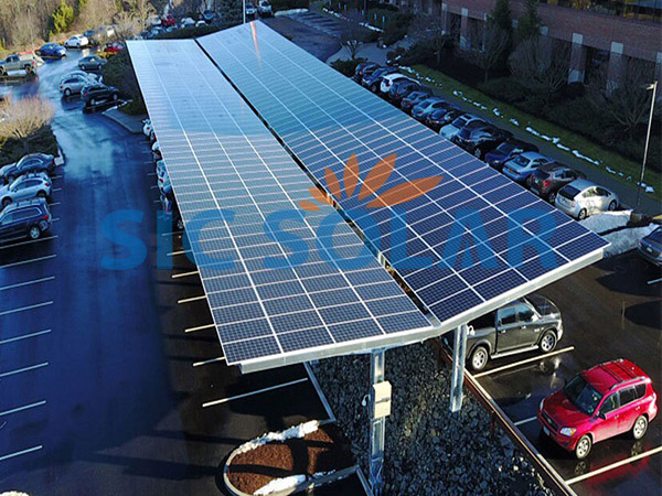 2.5MW Solar Panel Carport System in India