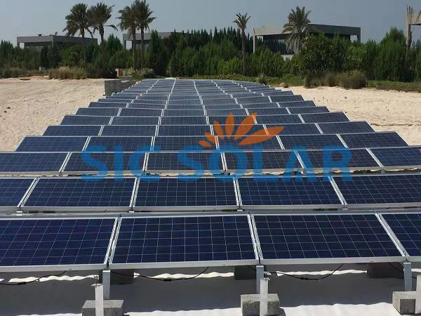 3MW PV ballasted mounting structure in Dubai | Sic-solar.com