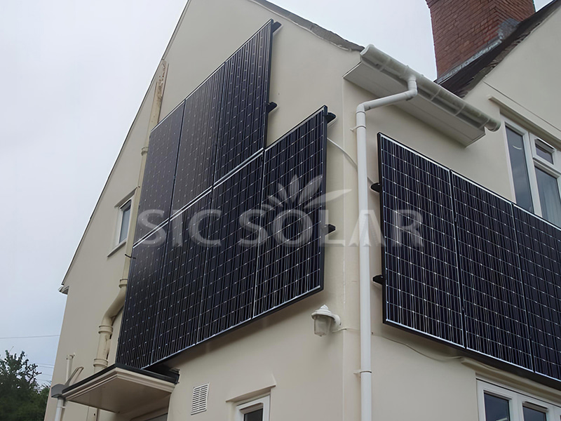 5KW Installing Solar Panels Vertical Wall In UK